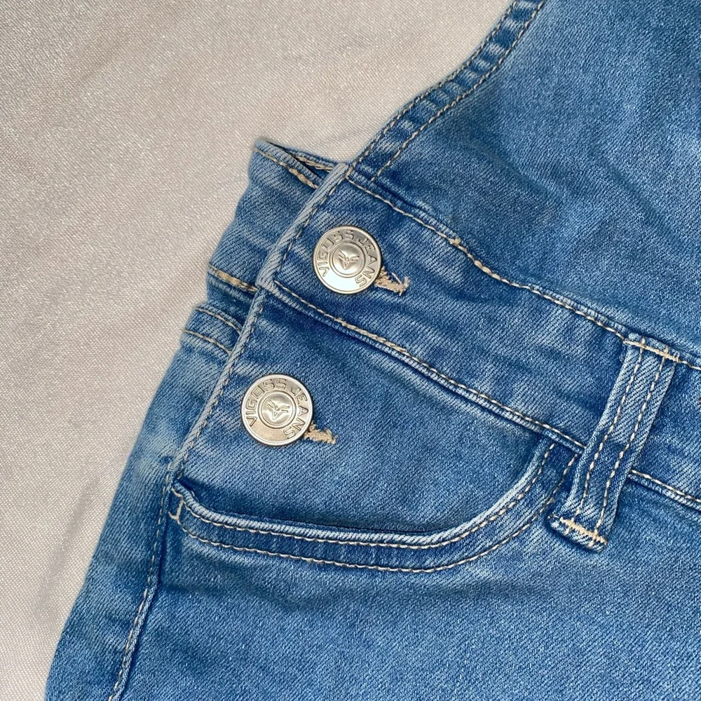 Girls set denim shorts and shirt overalls - Picture 4 of 9